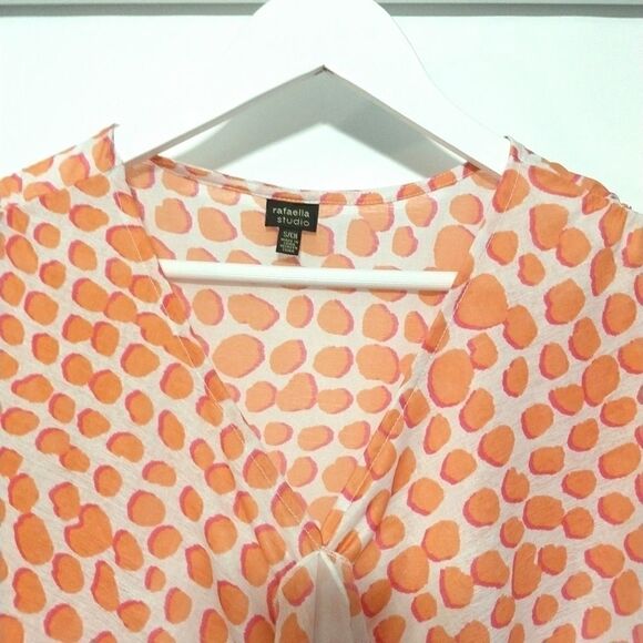 Rafaella studio orange polka dot ruffle small - Picture 2 of 4